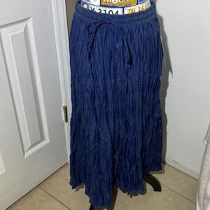 Alfred Dunner Navy Maxi Skirt